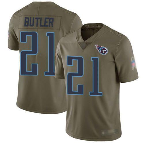 Tennessee Titans Limited Olive Men Malcolm Butler Jersey NFL Football #21 2017 Salute to Service->women nfl jersey->Women Jersey